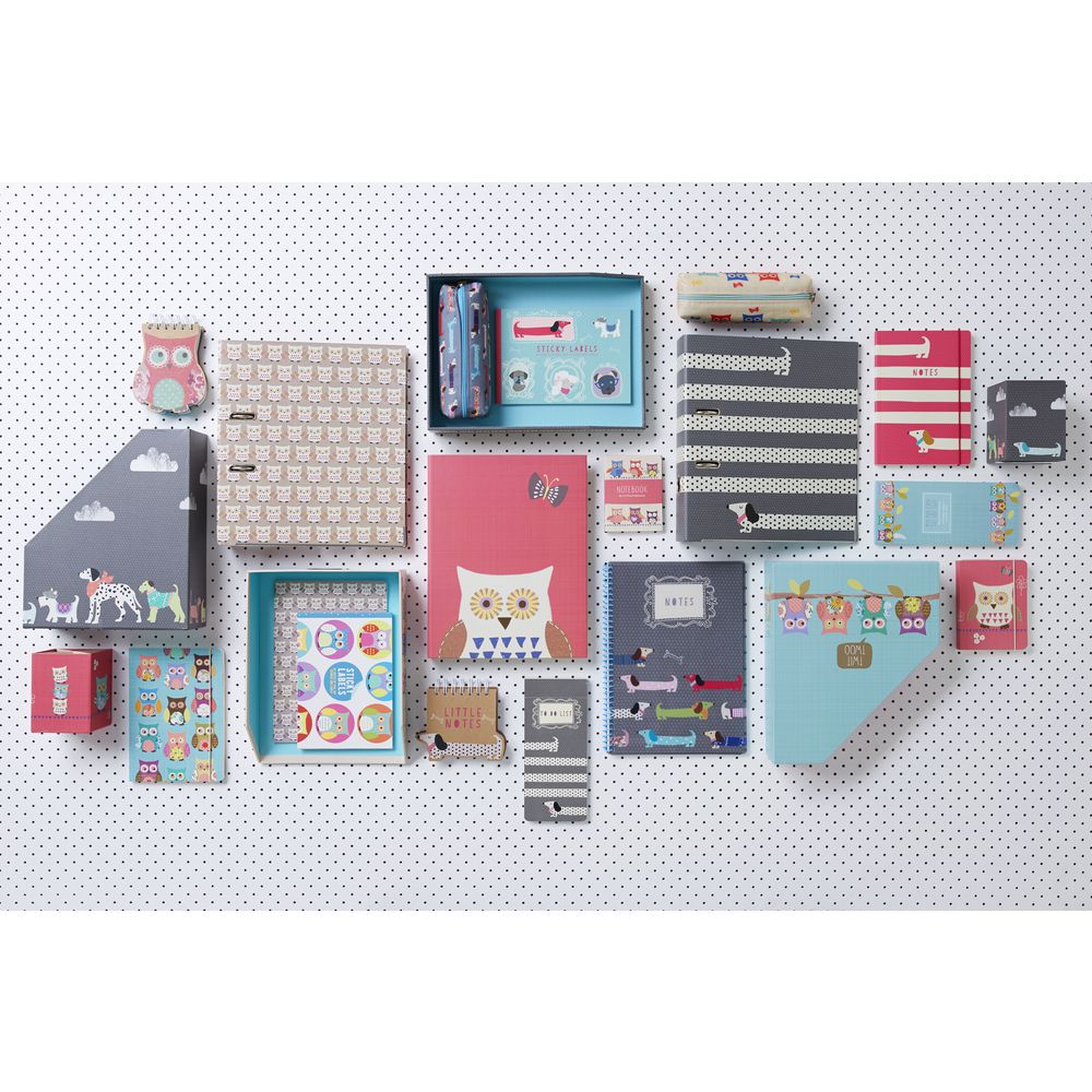 GO Stationery Lever Arch File A4 Taupe Owls